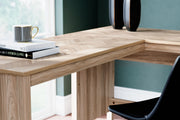 Battelle - 60" Home Office Desk With Return - Tan - R&R Furniture Gallery (Fountain Valley, CA)