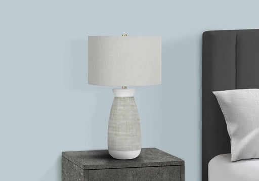 Lighting, Table Lamp, Ceramic, Contemporary - Gray - R&R Furniture Gallery (Fountain Valley, CA)