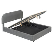 Upholstered Platform Bed With Hydraulic Storage System - R&R Furniture Gallery (Fountain Valley, CA)