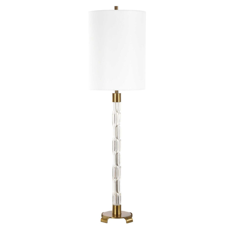 York - Crystal Buffet Lamp - Brass