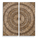 Light brown Lanciano wood wall art by Uttermost, featuring a textured, natural wood design for stylish wall decor.