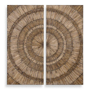 Light brown Lanciano wood wall art by Uttermost, featuring a textured, natural wood design for stylish wall decor.