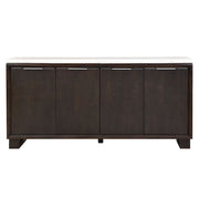 Edwyn - Server With Marble Top - Natural Marble Top & Espresso Finish - R&R Furniture Gallery (Fountain Valley, CA)