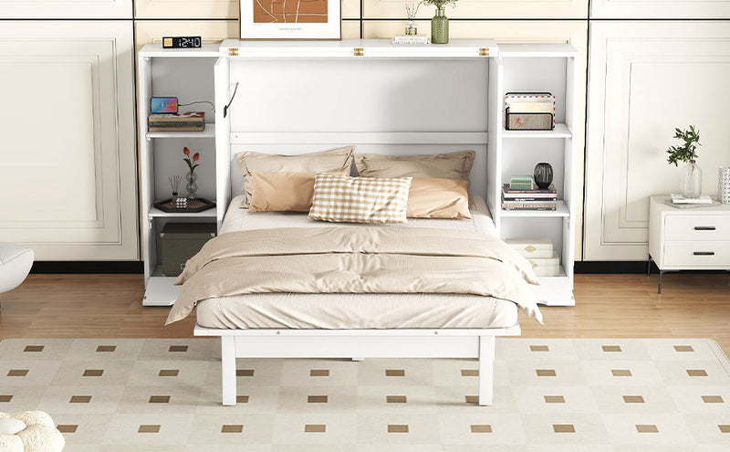Murphy Bed With Shelves, Drawers And USB Ports - R&R Furniture Gallery (Fountain Valley, CA)