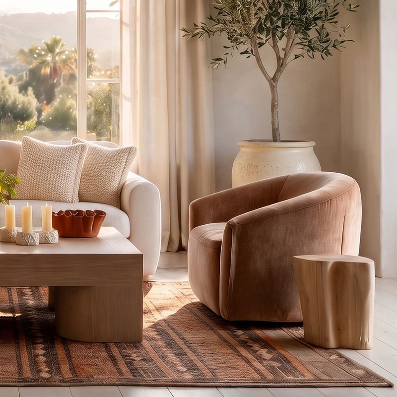 Rojas - Swivel Chair - Rose