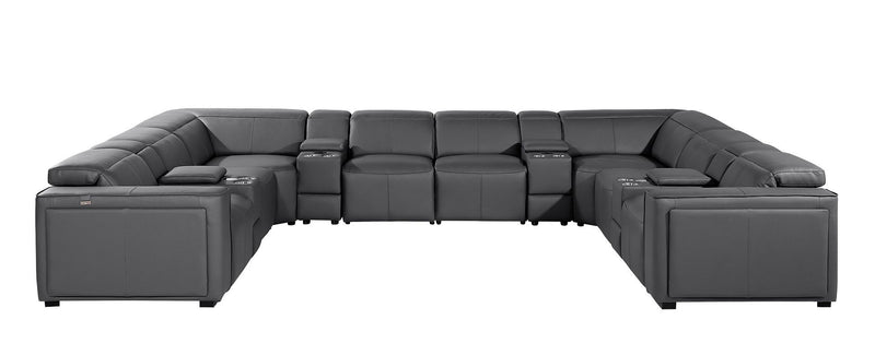 1224 - 12-Piece U-Shaped Sectional Sofa In With 4 Power Recliners & Power Headrests