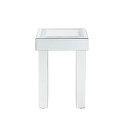 Noralie - 16" End Table With Faux Diamonds - Mirrored - R&R Furniture Gallery (Fountain Valley, CA)