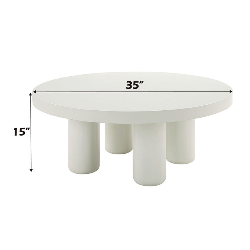 Sanat - Coffee Table - White - R&R Furniture Gallery (Fountain Valley, CA)