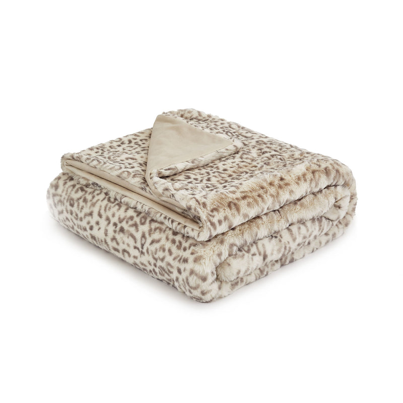 Snow Leopard - 54" x 72" Throw - Natural - R&R Furniture Gallery (Fountain Valley, CA)