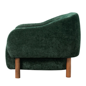Modern Accent Chair With Recessed Arms And Tight Back
