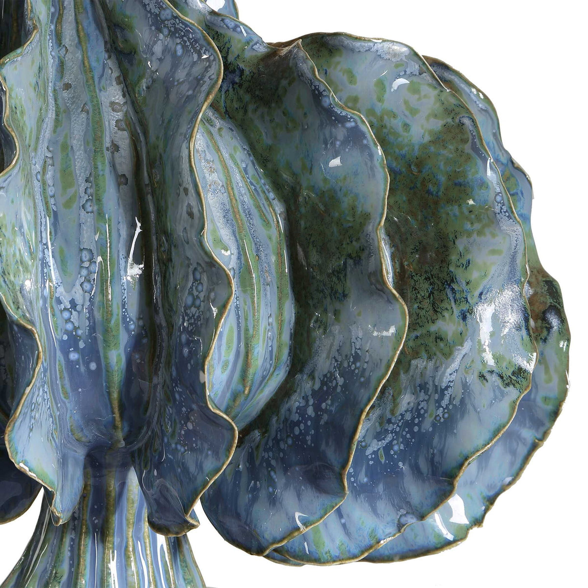 Ruffle Up - Table Lamp - Blue Green
