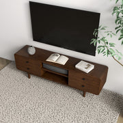 Alexa - TV Stand - Dark Brown / Wood - R&R Furniture Gallery (Fountain Valley, CA)