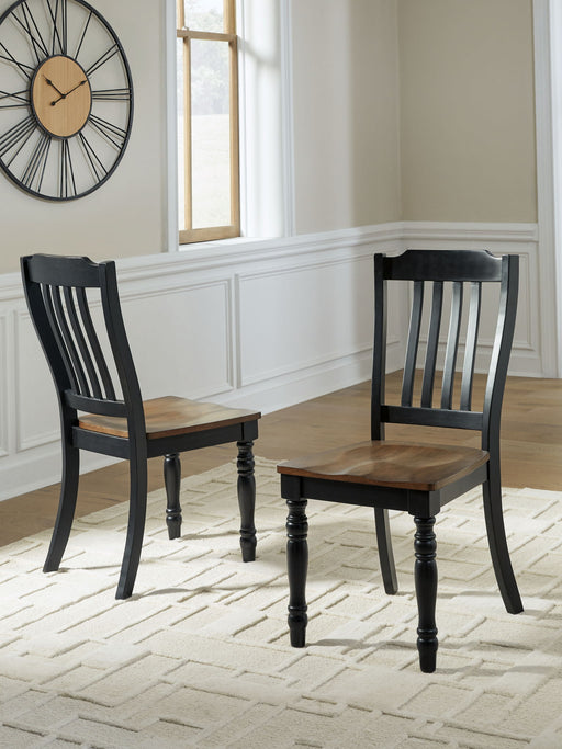Clorazi - Dining Room Side Chair (Set of 2) - Black / Brown - R&R Furniture Gallery (Fountain Valley, CA)