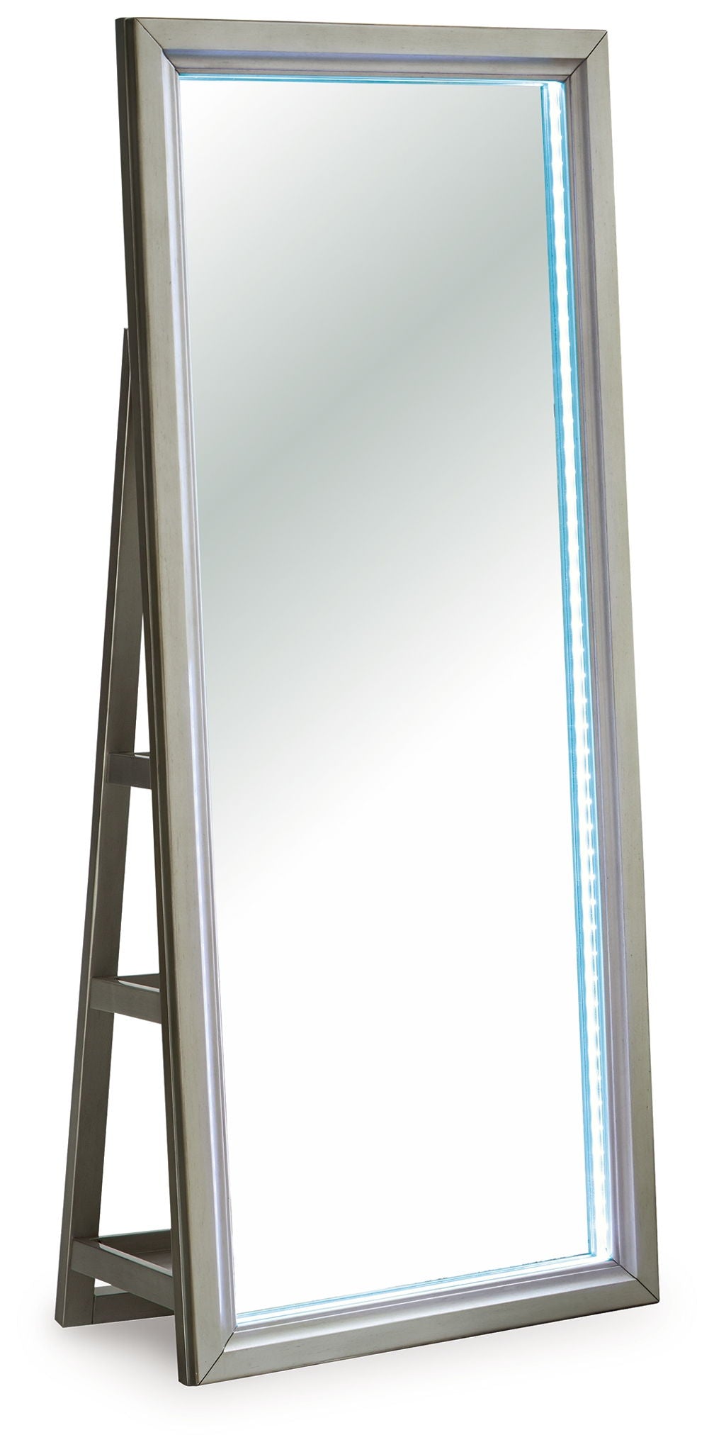 Evesen - Floor Standing Mirror With Storage - Champagne - R&R Furniture Gallery (Fountain Valley, CA)