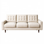 3 Seat Sofa Couch With Tufted Back Upholstered Couch For Living Room