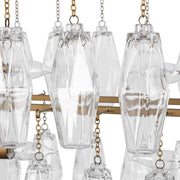 Tressia - Glass Round Chandelier - Brass - R&R Furniture Gallery (Fountain Valley, CA)