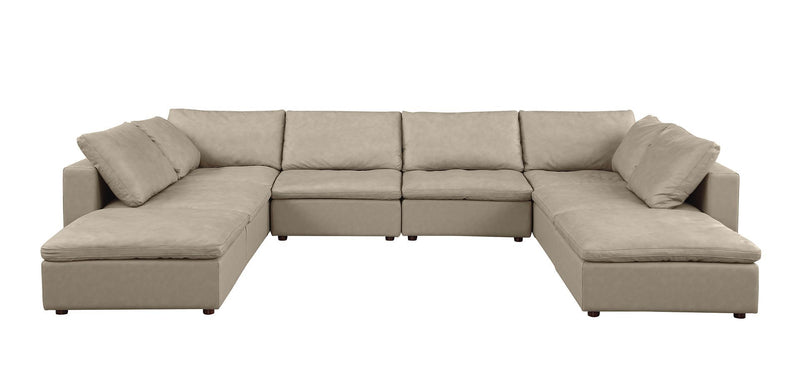 1100 - Top-Grain Italian Leather 8-Piece Sectional With Chaise