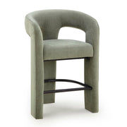 TOV Furniture Malone counter height stool with wooden legs and upholstered seat, suitable for kitchen or bar area.