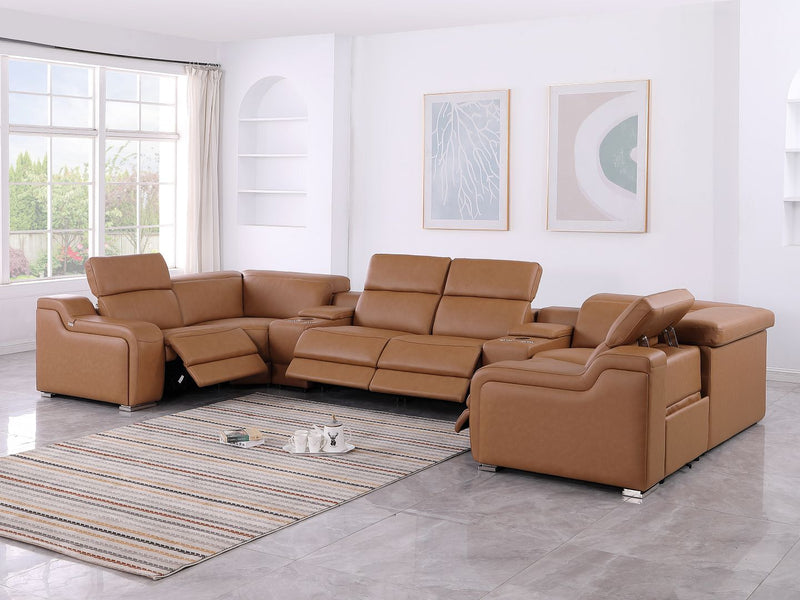 1116 - 8-Piece U-Shaped Sectional Sofa In With 4 Power Recliners & Power Headrest