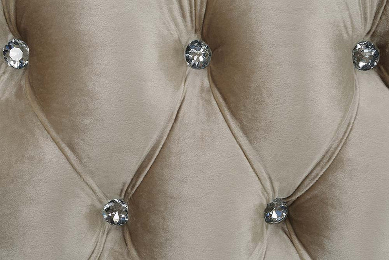 Sorina - Chair With 2 Pillows - Velvet, Fabric & Antique Gold