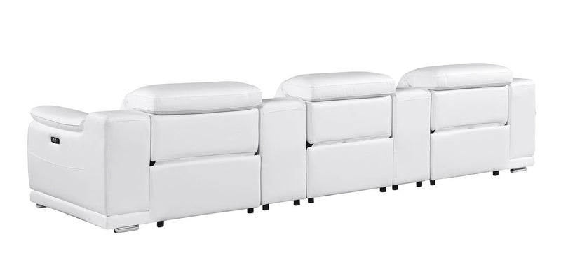 9762 - 5-Piece Modular Power Reclining Sofa And Loveseat Set With 3 Power Recliners In