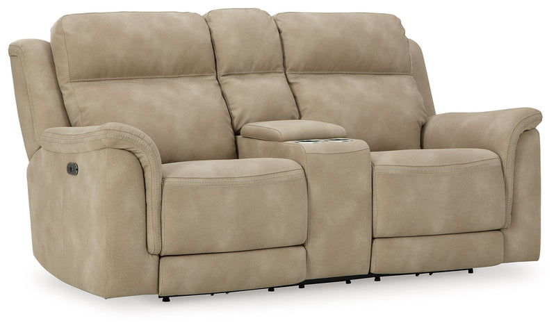 Next-Gen Durapella - Reclining Power Loveseat With Console - R&R Furniture Gallery (Fountain Valley, CA)