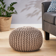 Moro - Knitted Round Pouf With Pumpkin Shape - R&R Furniture Gallery (Fountain Valley, CA)