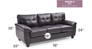 Comfortable stationary sofa by Glory Furniture with plush cushions and modern design, perfect for living room relaxation.