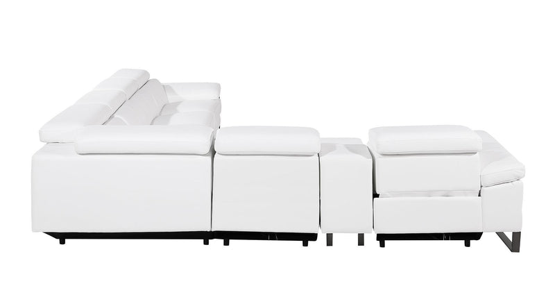 1246 - 7-Piece L-Shaped Modular Power Reclining Sectional With 3 Power Recliners And Power Headrests