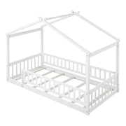 Bed House Bed Frame With Fence - R&R Furniture Gallery (Fountain Valley, CA)