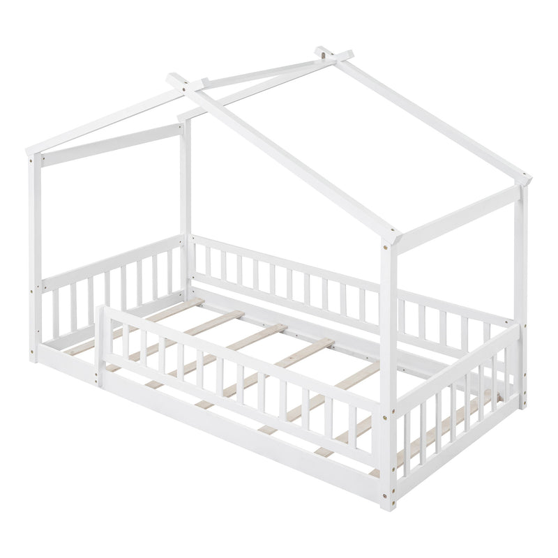 Bed House Bed Frame With Fence - R&R Furniture Gallery (Fountain Valley, CA)