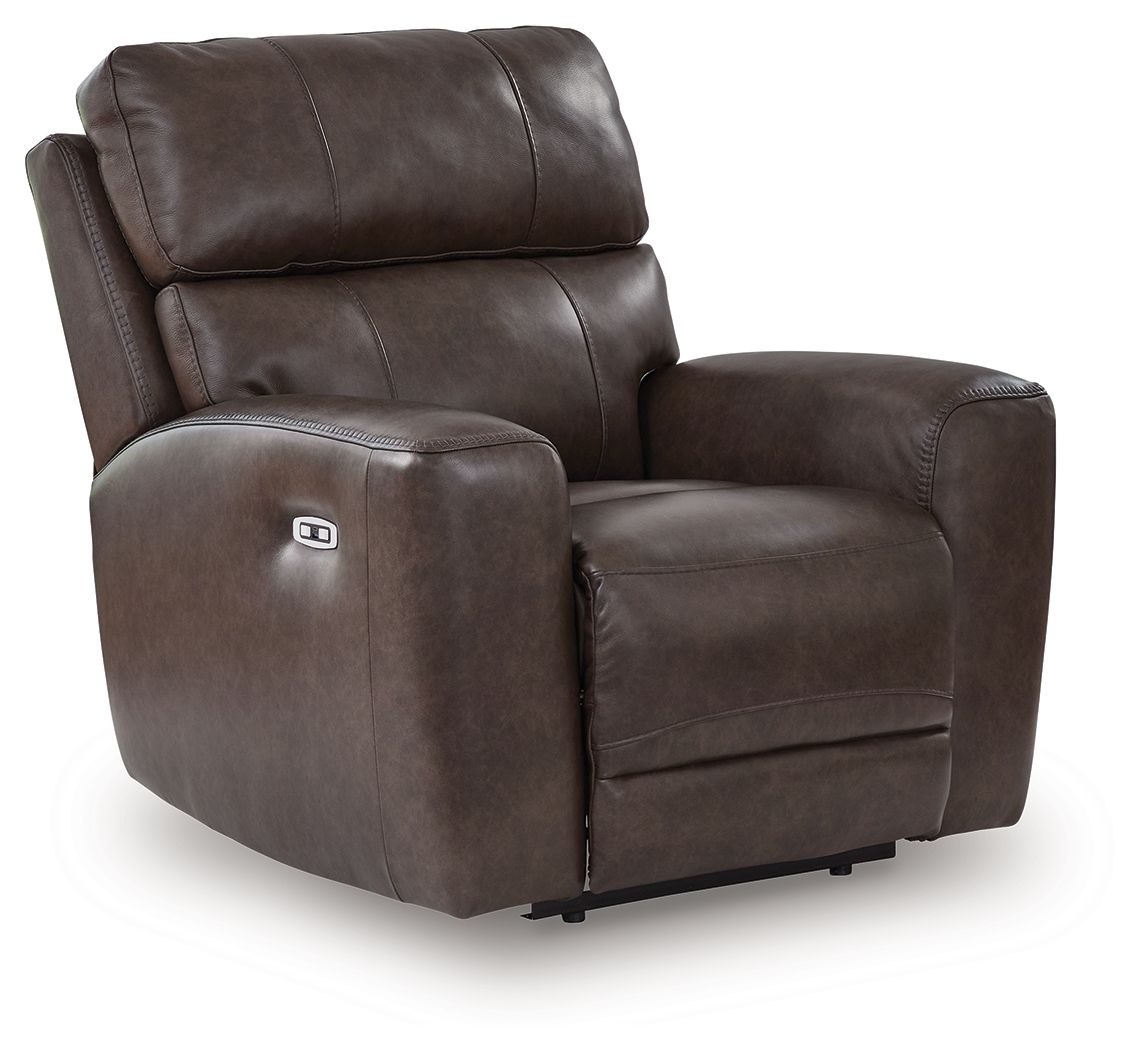 Crossplex - Power Recliner / Adjustable Headrest - Smoke - R&R Furniture Gallery (Fountain Valley, CA)