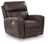 Crossplex - Power Recliner / Adjustable Headrest - Smoke - R&R Furniture Gallery (Fountain Valley, CA)