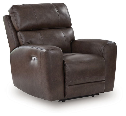 Crossplex - Power Recliner / Adjustable Headrest - Smoke - R&R Furniture Gallery (Fountain Valley, CA)
