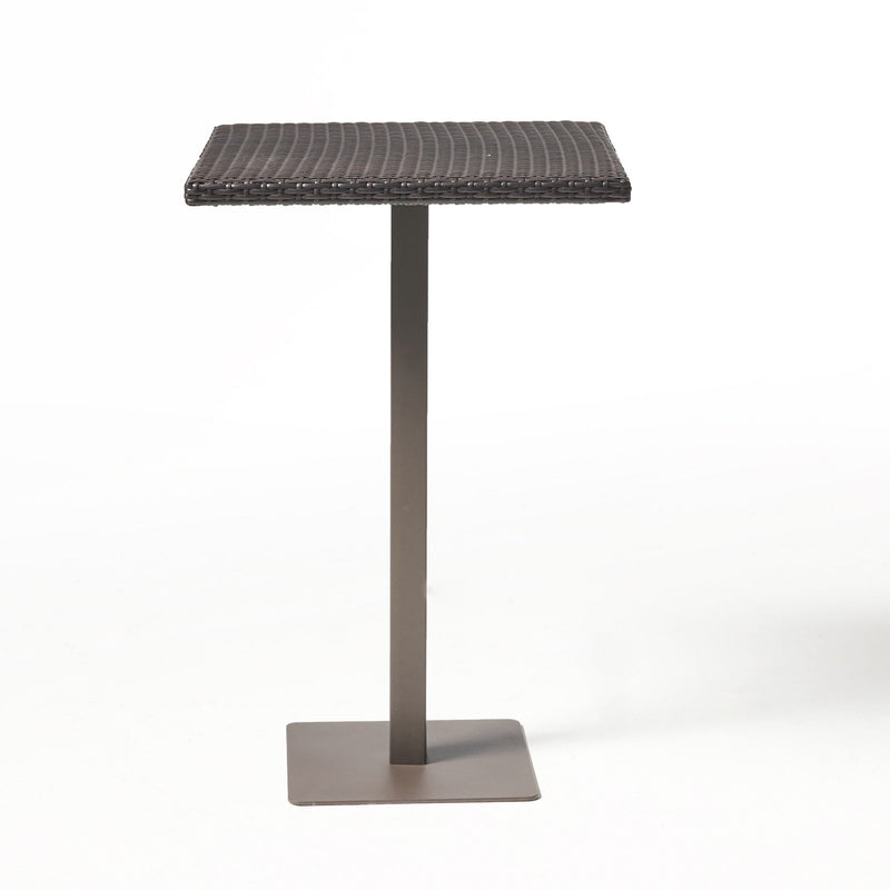 Outdoor Square Rattan Bar Table With Iron Frame - Multi Brown - R&R Furniture Gallery (Fountain Valley, CA)