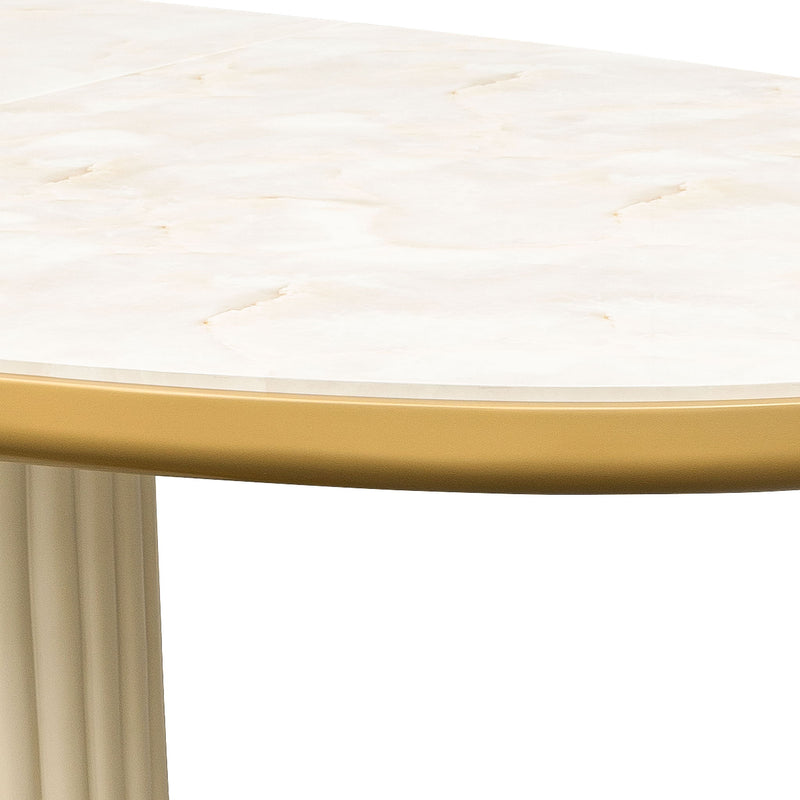 Scotts Square - Oval Dining Table - Light Champagne - R&R Furniture Gallery (Fountain Valley, CA)