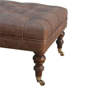Buffalo - Ottoman With Castor Legs - R&R Furniture Gallery (Fountain Valley, CA)