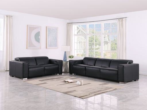 1208 - Leather Reclining Set (Sofa & Loveseat With Four Power Recliners) - R&R Furniture Gallery (Fountain Valley, CA)