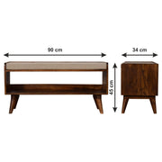 Solid Wood Bench With Upholstered Sea - R&R Furniture Gallery (Fountain Valley, CA)