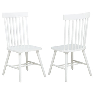 Andrews Windsor Spindle Back Dining Side Chair White (Set of 2)
