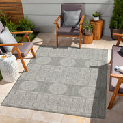 Sunshine - 5'3" X 7'3" Indoor, Outdoor Area Rug Polypropylene - Silver - R&R Furniture Gallery (Fountain Valley, CA)