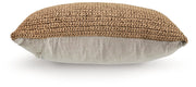 Signature Design by Ashley Habenvale throw pillow with textured fabric and decorative pattern for cozy living room decor.