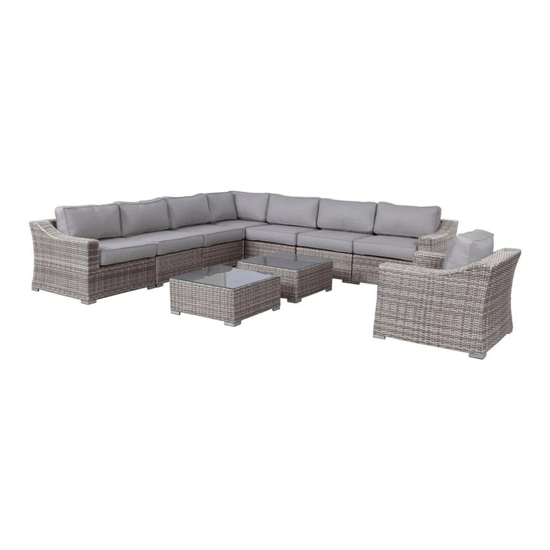 Outdoor Wicker Conversation Set With Cushions, All Weather - R&R Furniture Gallery (Fountain Valley, CA)