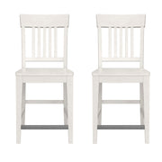 Slat Back Counter Stools (Set of 2) - White - R&R Furniture Gallery (Fountain Valley, CA)