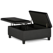 Ellis - Coffee Table Storage Ottoman Contemporary Design - R&R Furniture Gallery (Fountain Valley, CA)