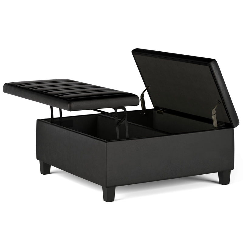 Ellis - Coffee Table Storage Ottoman Contemporary Design - R&R Furniture Gallery (Fountain Valley, CA)