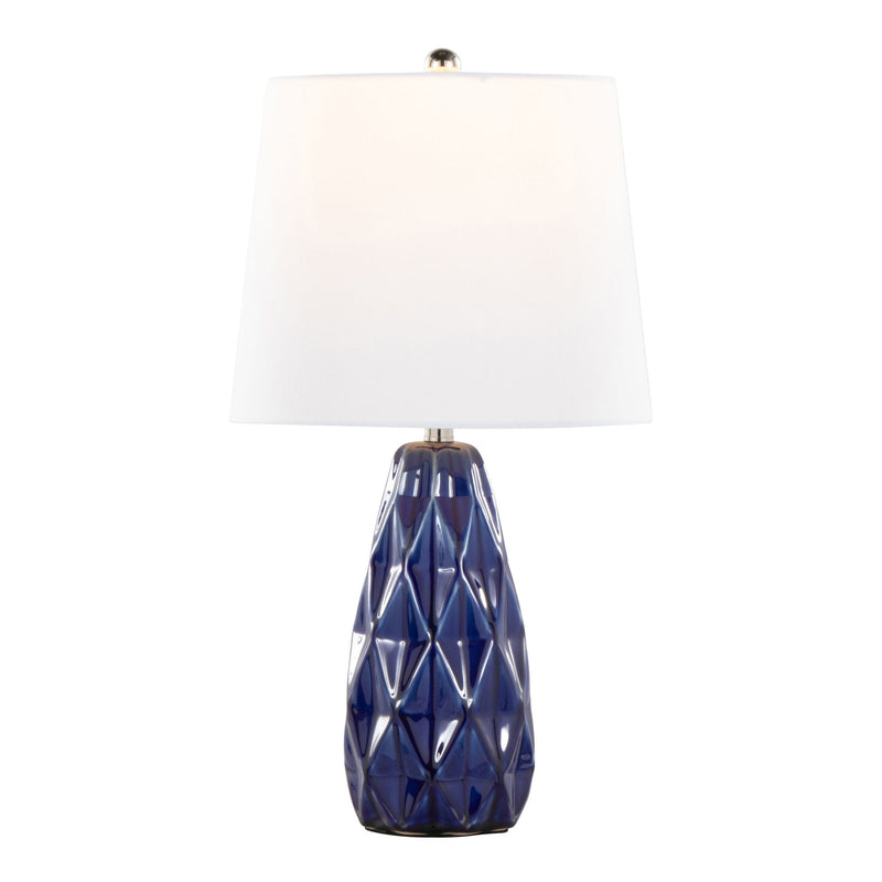 Pair of Lumi Source Hex contemporary table lamps with geometric hexagon-shaped bases and sleek modern design.