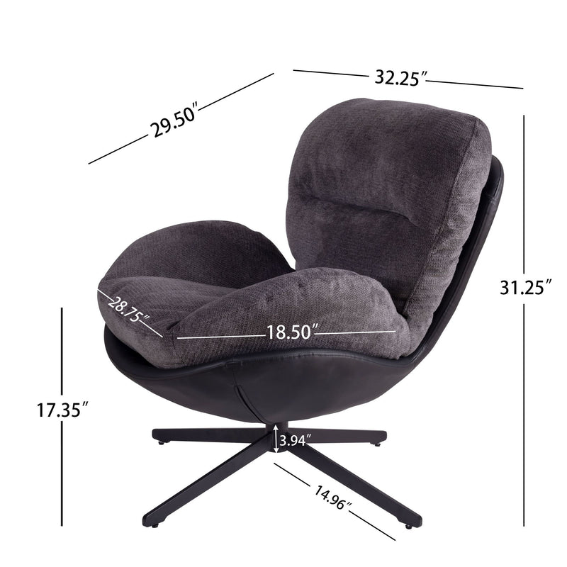 360° Swivel Office Chair, No Wheels - R&R Furniture Gallery (Fountain Valley, CA)
