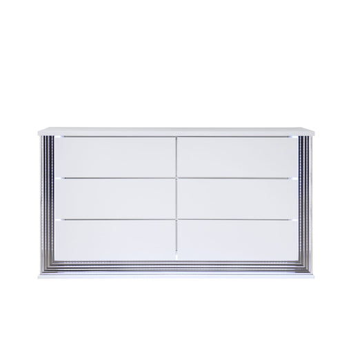 Moon - Smooth Dresser With LED - White - R&R Furniture Gallery (Fountain Valley, CA)