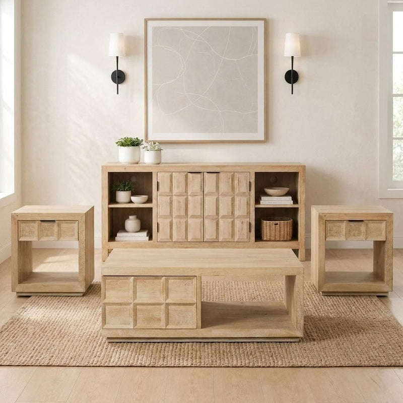 Laguna - 64" Console - Bleached Natural
